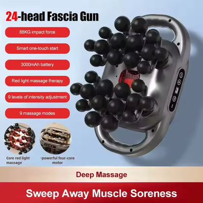22-Head Fascia Gun High-Frequency Vibration Body Massage Gun
