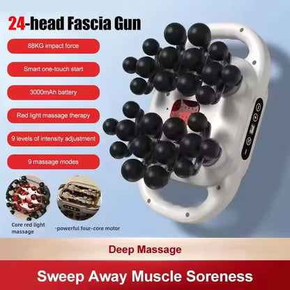 22-Head Fascia Gun High-Frequency Vibration Body Massage Gun